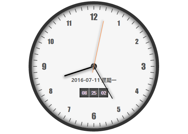 用js实现数字时钟_js数字时钟_js动态炫酷数字时钟